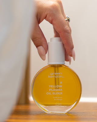 Green Keratin Yellow Plasma Oil Elixir - Huile pour le visage 50ml + Yellow Plasma Cream Format Découverte 30ml